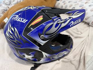 Casco de Cross Rush Talla M Azul