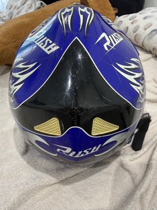 Casco de Cross Rush Talla M Azul