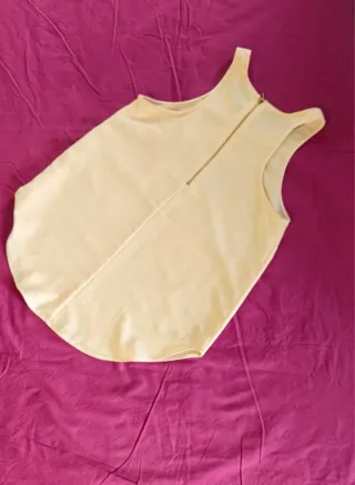 Blusa donna elegante rosa cipria zip S