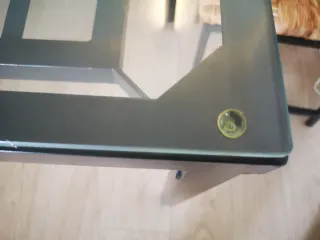 Mesa de comedor cristal y sillas