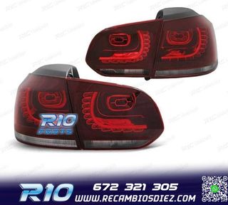 PILOTOS VOLKSWAGEN VW GOLF 6 08-12 LED ROJO CLARO