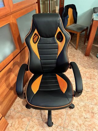 Silla Gaming Negra y Naranja