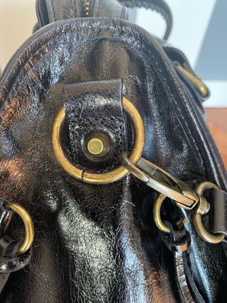 Borsa a spalla pelle nera nuova