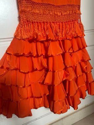 Traje nuevo Flamenca Bordado feria gitana talla M