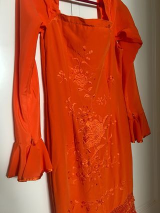 Traje nuevo Flamenca Bordado feria gitana talla M