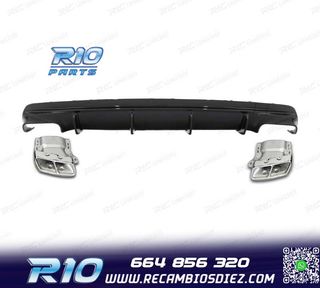 DIFUSOR MERCEDES CLA W117 16-18 LOOK CLA45 NEGRO BRILLO + CO