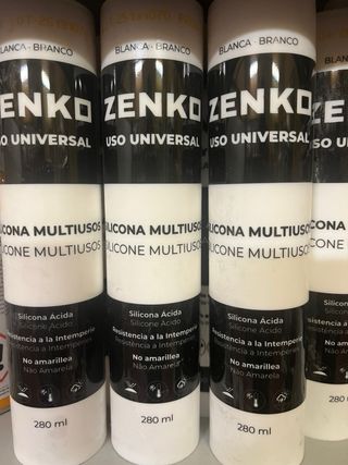 Silicona multiusos blanca caja 25 unds