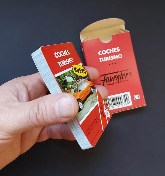 Baraja NUEVA. Juego Coches Turismo. Cartas 80s!!