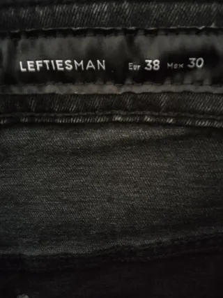 Vaqueros cortos negros Lefties Talla M