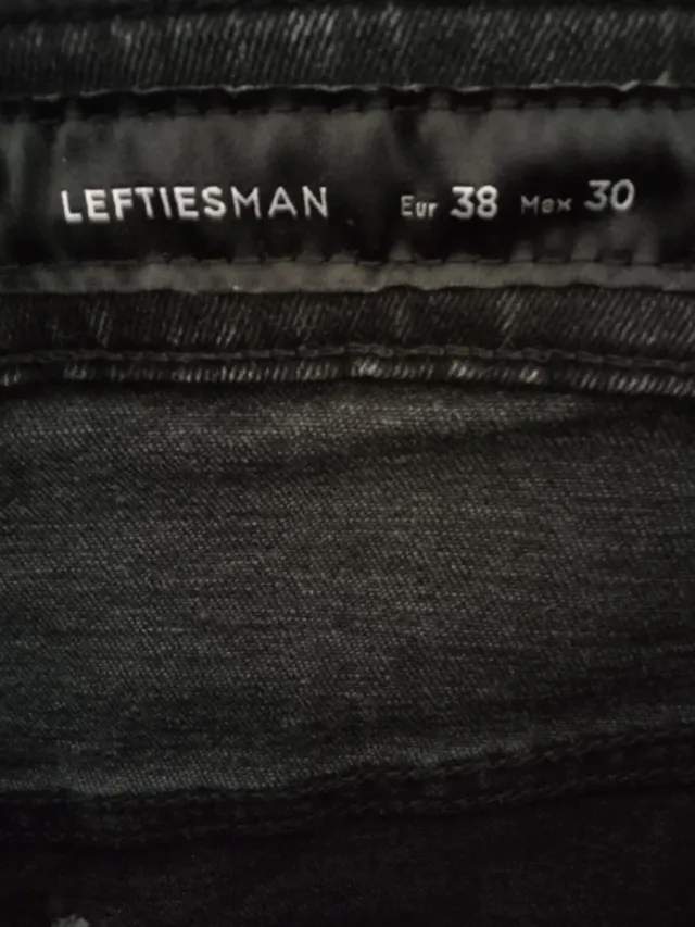 Vaqueros cortos negros Lefties Talla M