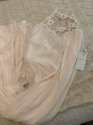 Vestido largo Zara rosa