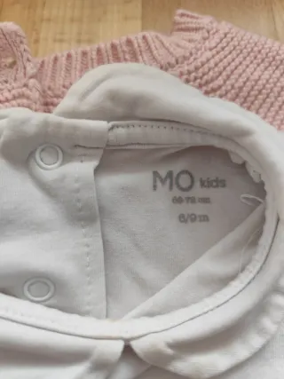 Conjunto body y chaqueta rosa 6-9 meses