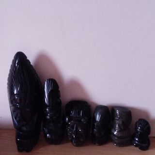 6 Tallas de Piedra Obsidiana