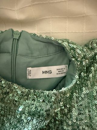 Blusa verde lentejuelas manga larga