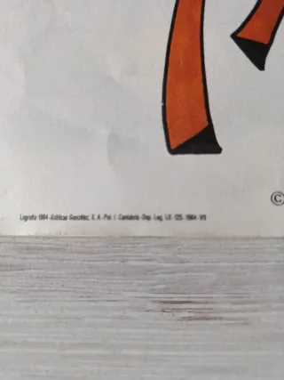 Tebeo antiguo para colorear años 80