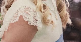 Vestido Teresa y Leticia blanco y azul Talla 12