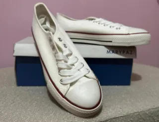 Tenis Marypaz Loneta Blancos