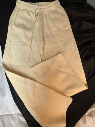 Pantalón pana fina beige