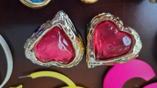 9 pares de Pendientes de aro y colgantes