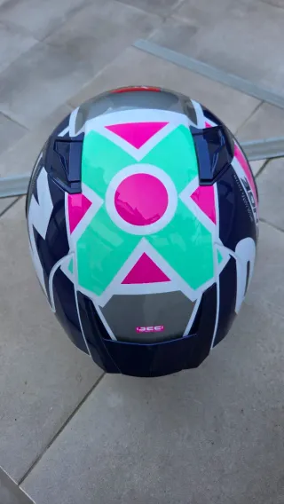 Casco Moto MT Revenge 2 A7 Blanco/Azul Talla S