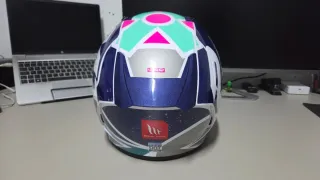 Casco Moto MT Revenge 2 A7 Blanco/Azul Talla S