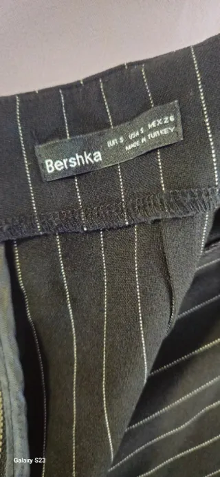 Vestito tubino Bershka nero gessato S