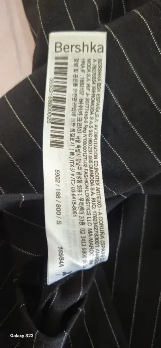 Vestito tubino Bershka nero gessato S