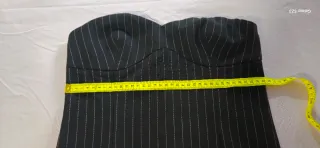 Vestito tubino Bershka nero gessato S