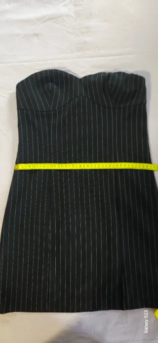 Vestito tubino Bershka nero gessato S