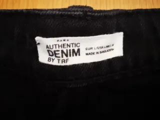 Minifalda vaquera negra Zara Talla L