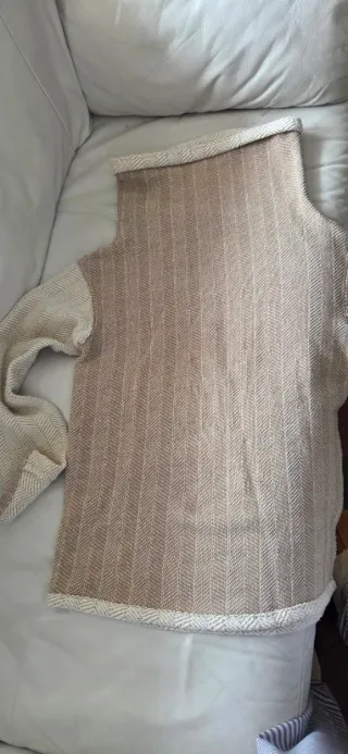 Maglione donna collo alto beige/marrone