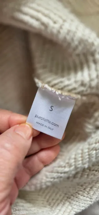 Maglione donna collo alto beige/marrone