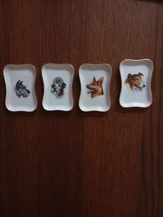 4 Platos de porcelana Francesa antiguos Limoges