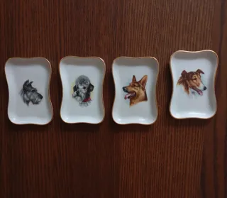 4 Platos de porcelana Francesa antiguos Limoges