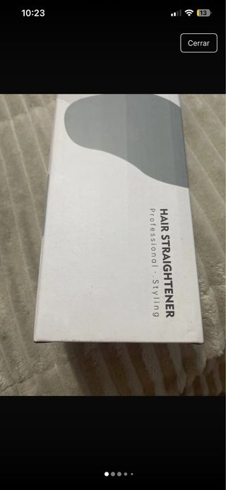 Plancha de pelo verde y dorada