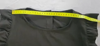 Blusa Zuiki nera volant manica corta L