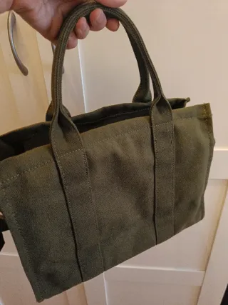 Bolso de lona verde THE TOTE BAG