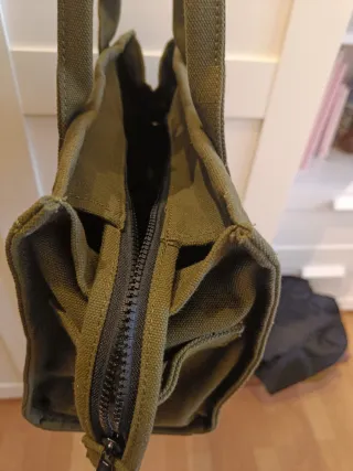 Bolso de lona verde THE TOTE BAG