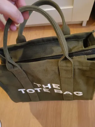 Bolso de lona verde THE TOTE BAG