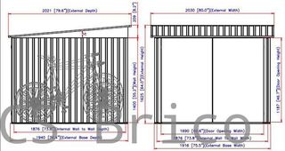 Caseta Metálica Guarda Bicicletas 202x196x140 cm - Duramax