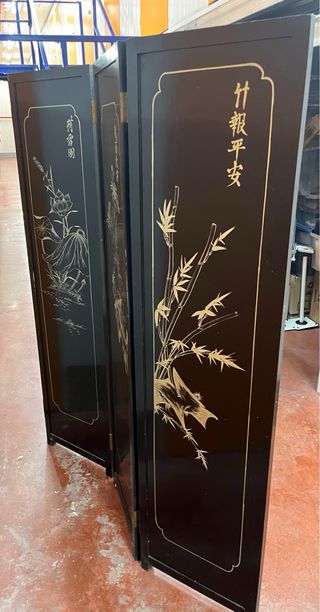 BIOMBO CHINO ANTIGUO CON NÁCAR 180CM DECO ORIENTAL