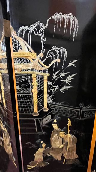 BIOMBO CHINO ANTIGUO CON NÁCAR 180CM DECO ORIENTAL