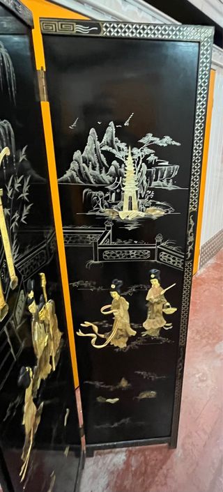 BIOMBO CHINO ANTIGUO CON NÁCAR 180CM DECO ORIENTAL