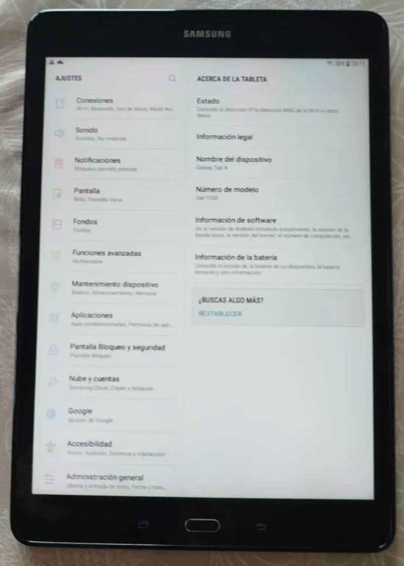 Tablet Samsung Galaxy Tab A SM-T550 Negra afbeelding 3