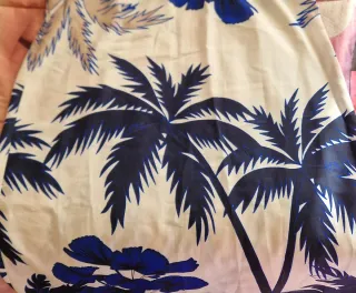 Vestito donna fantasia floreale blu e bianco