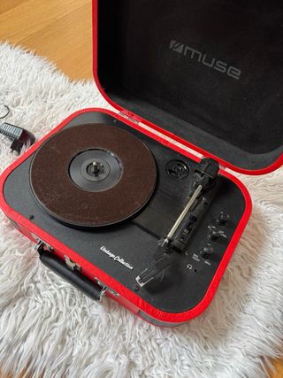 Tocadiscos Muse Rojo y Negro