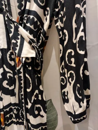 Vestido kimono estampado