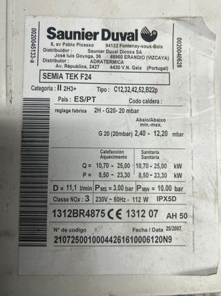 Placa Electrónica Saunier Duval SEMIA TEK F24