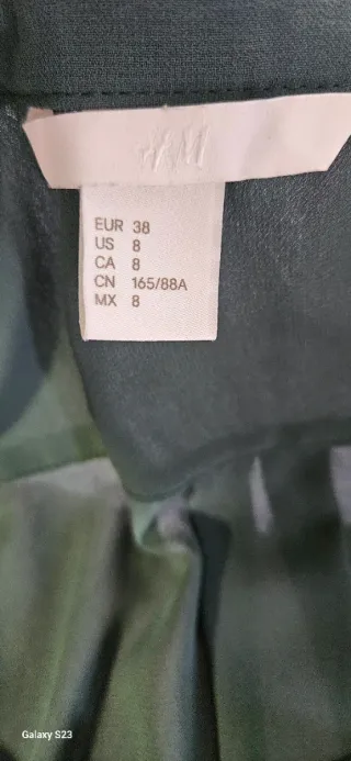 Camicetta H&M verde smanicata chiffon taglia S