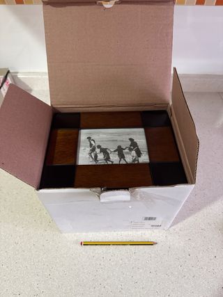 Caja Portafotos Madera y Cristal